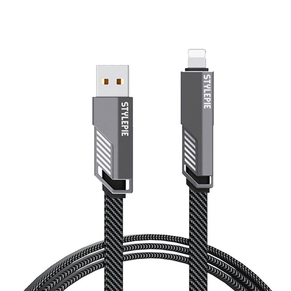 USB C to Lightning 60W  Nylon Braided Cable,Grey,5ft