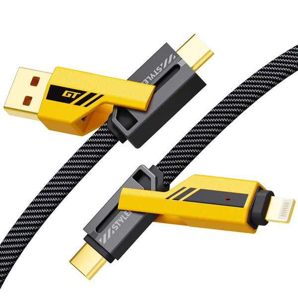 USB C to Lightning 60W  Nylon Braided Cable,Yellow,5ft