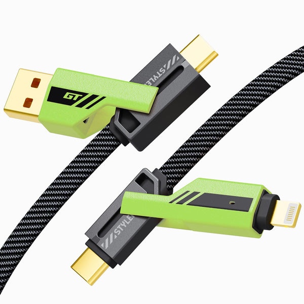 USB C to Lightning 60W  Nylon Braided Cable,Green,5ft