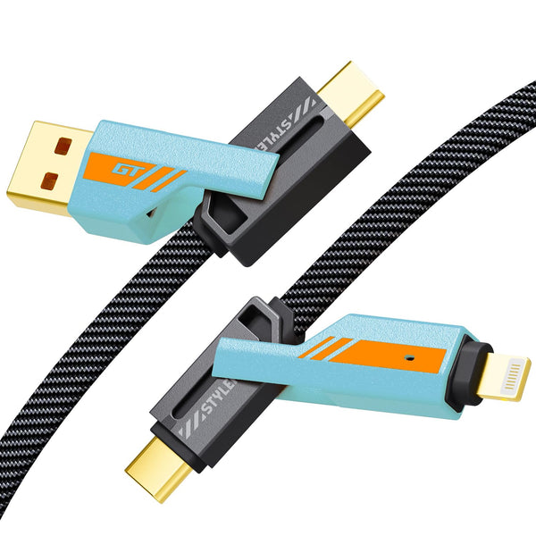 USB C to Lightning 60W  Nylon Braided Cable,Blue,5ft