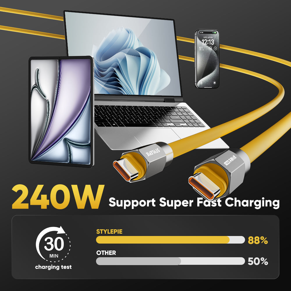 HEX Cable 30-240W USB-C/Lightning  Fast Charging Cable(1.5m/5ft)
