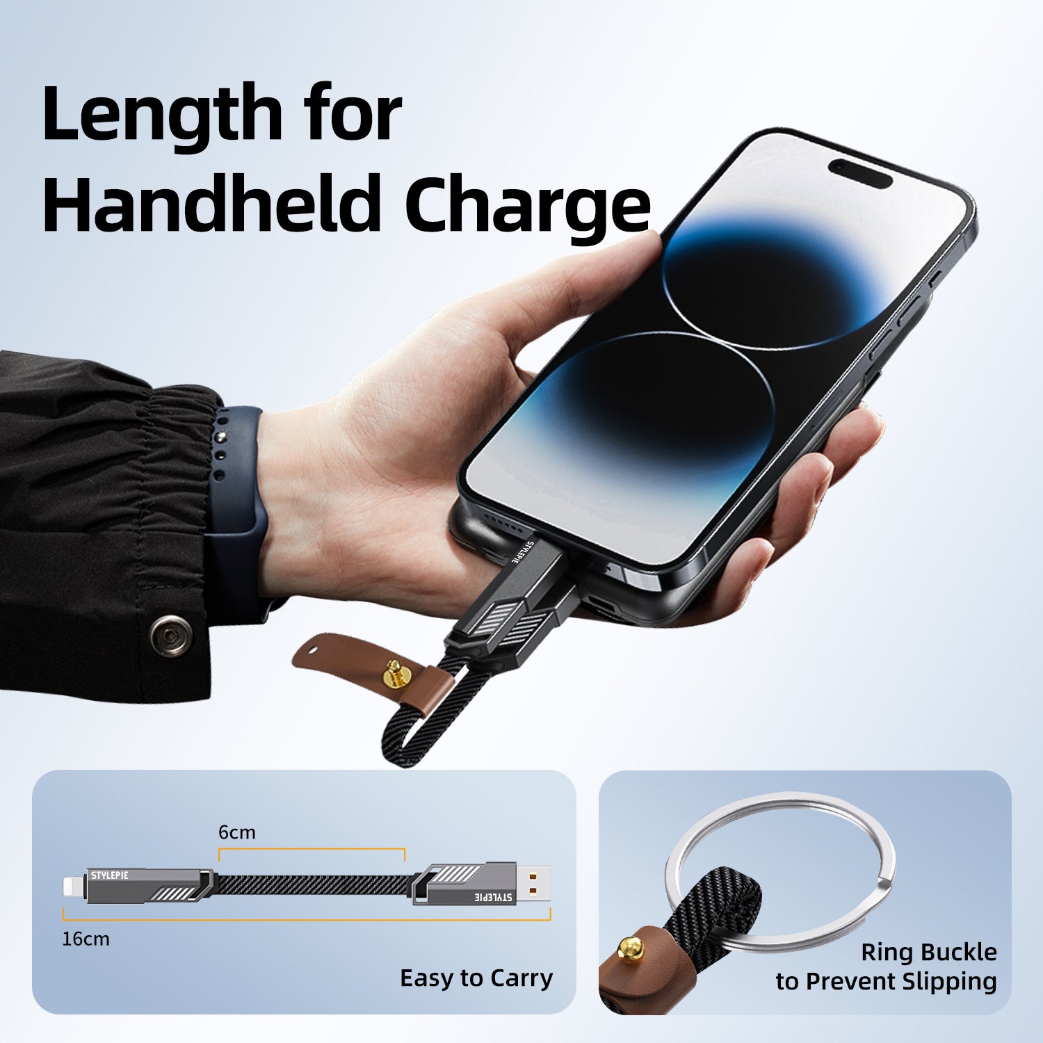 Portable 240W 4-in-1 Fast Charge Cable (KeyRing)