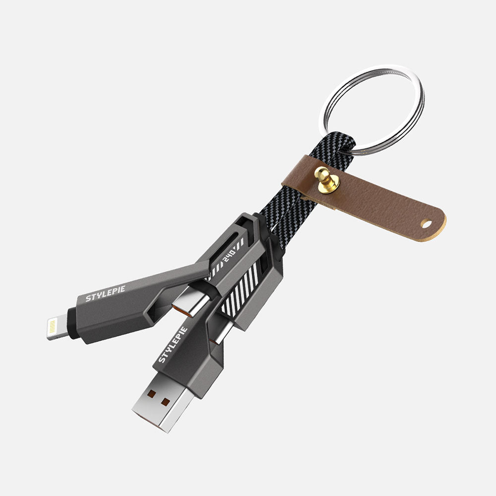 Portable 240W 4-in-1 Fast Charge Cable (KeyRing)