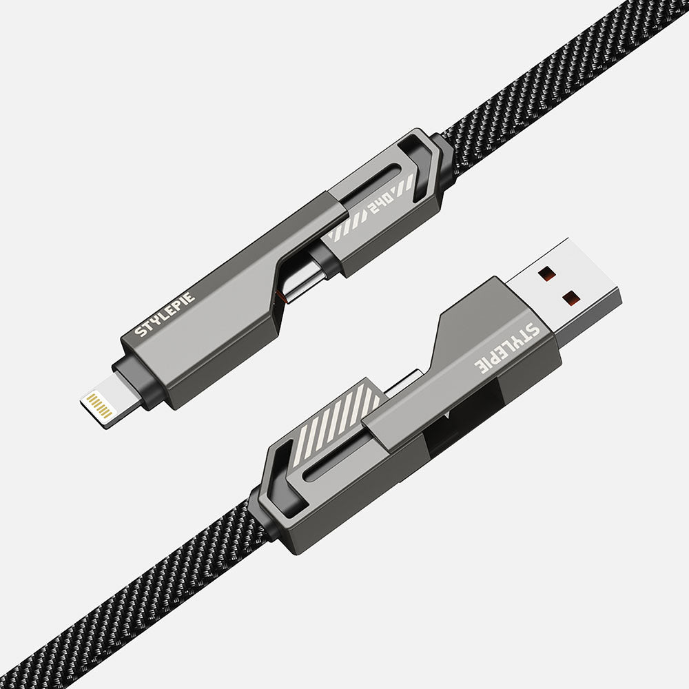 240W 4-in-1  Nylon Braided Charge Cable (1.5m/5ft)