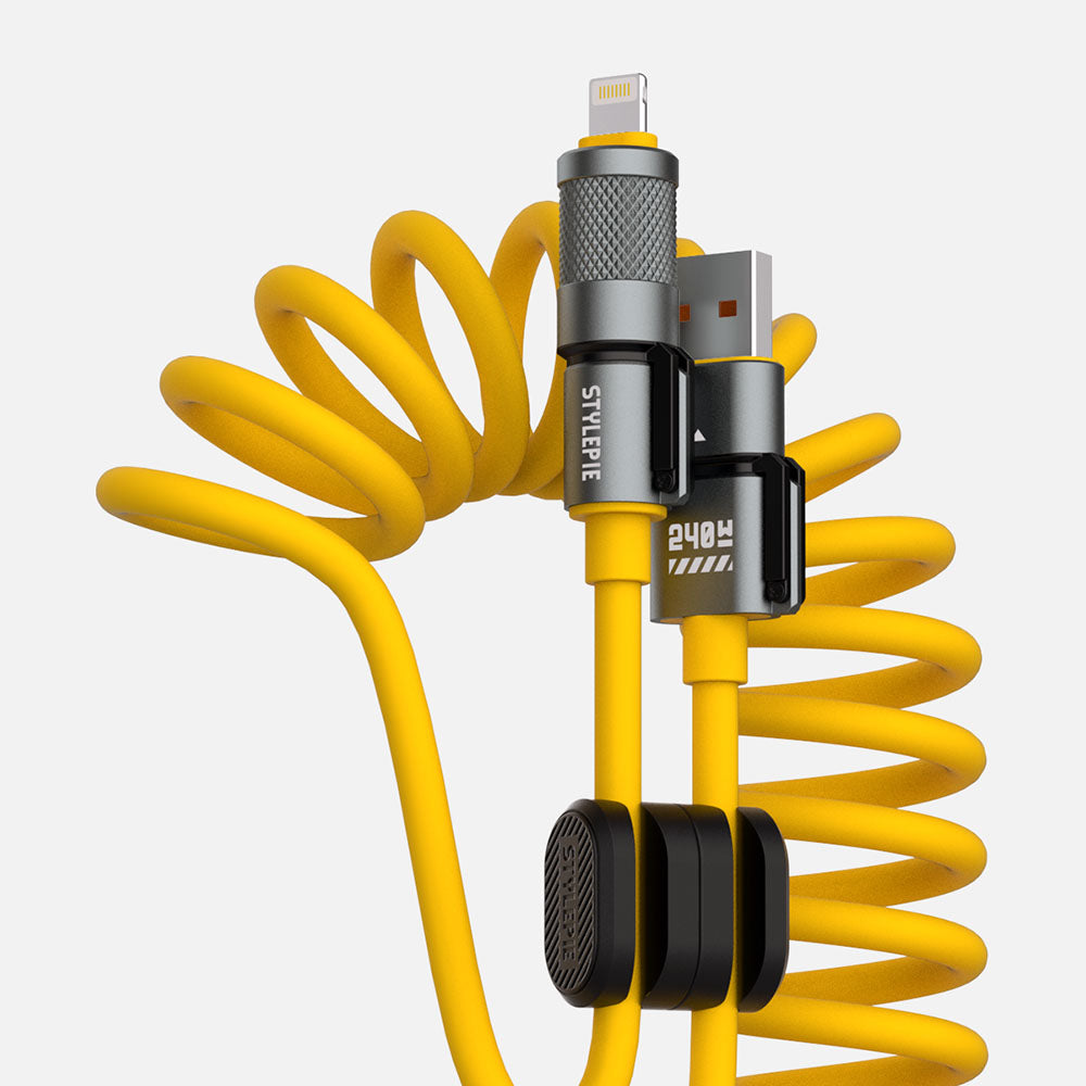 4-in-1 Fast Charge Coiled Cable