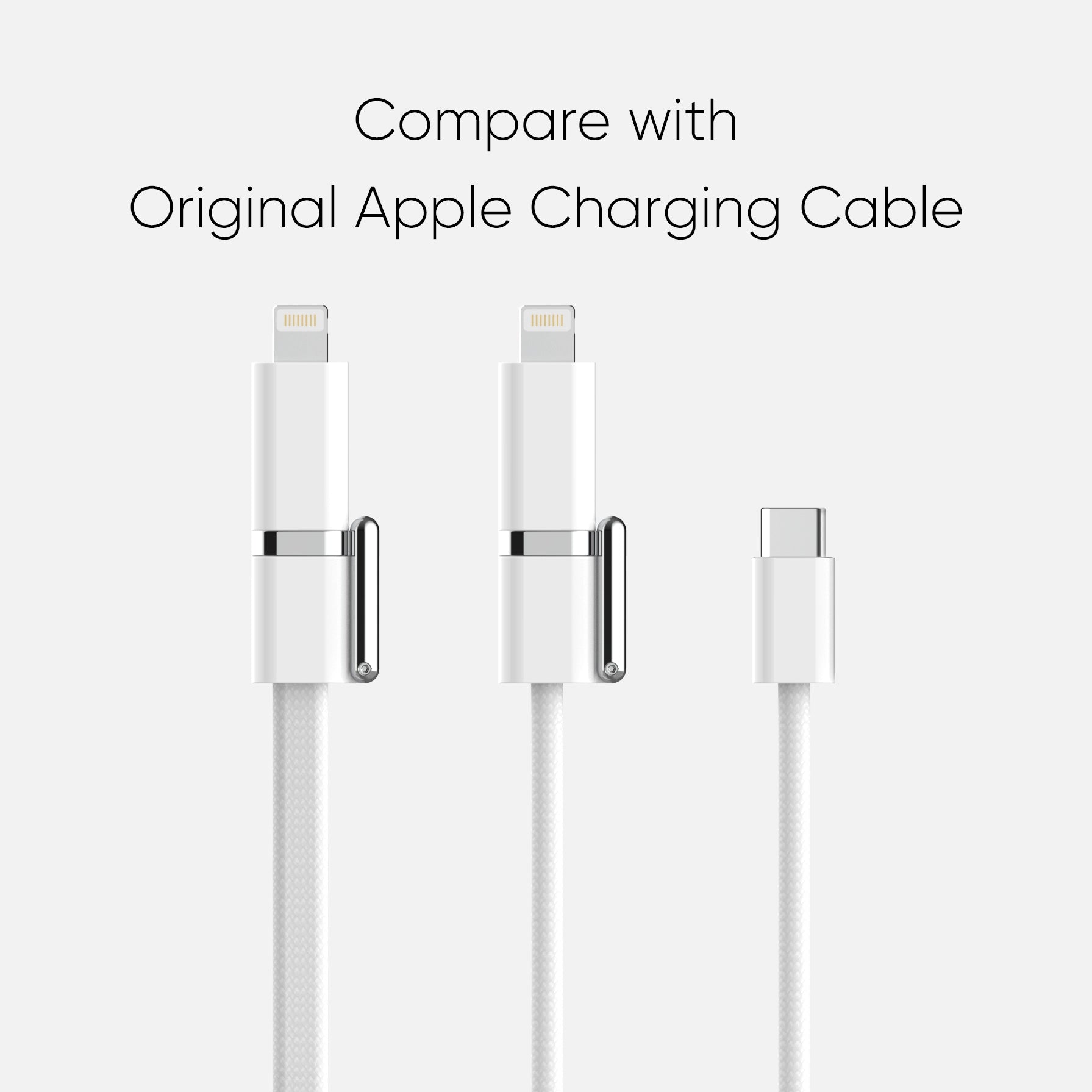 Apple Style 60-240W 4 in 1 Fast Charging Data Cable(1.5m/5ft）