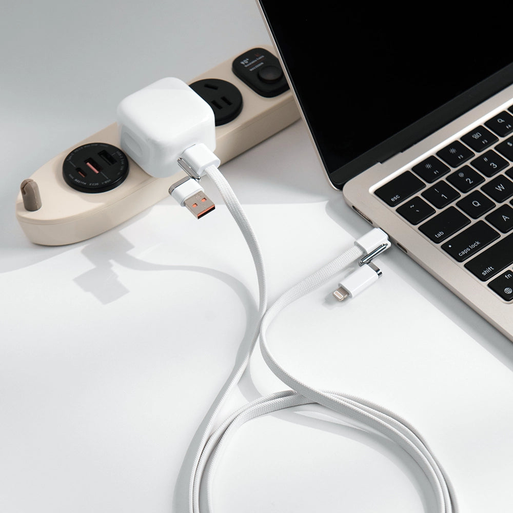 Apple Style 60-240W 4 in 1 Fast Charging Data Cable(1.5m/5ft）