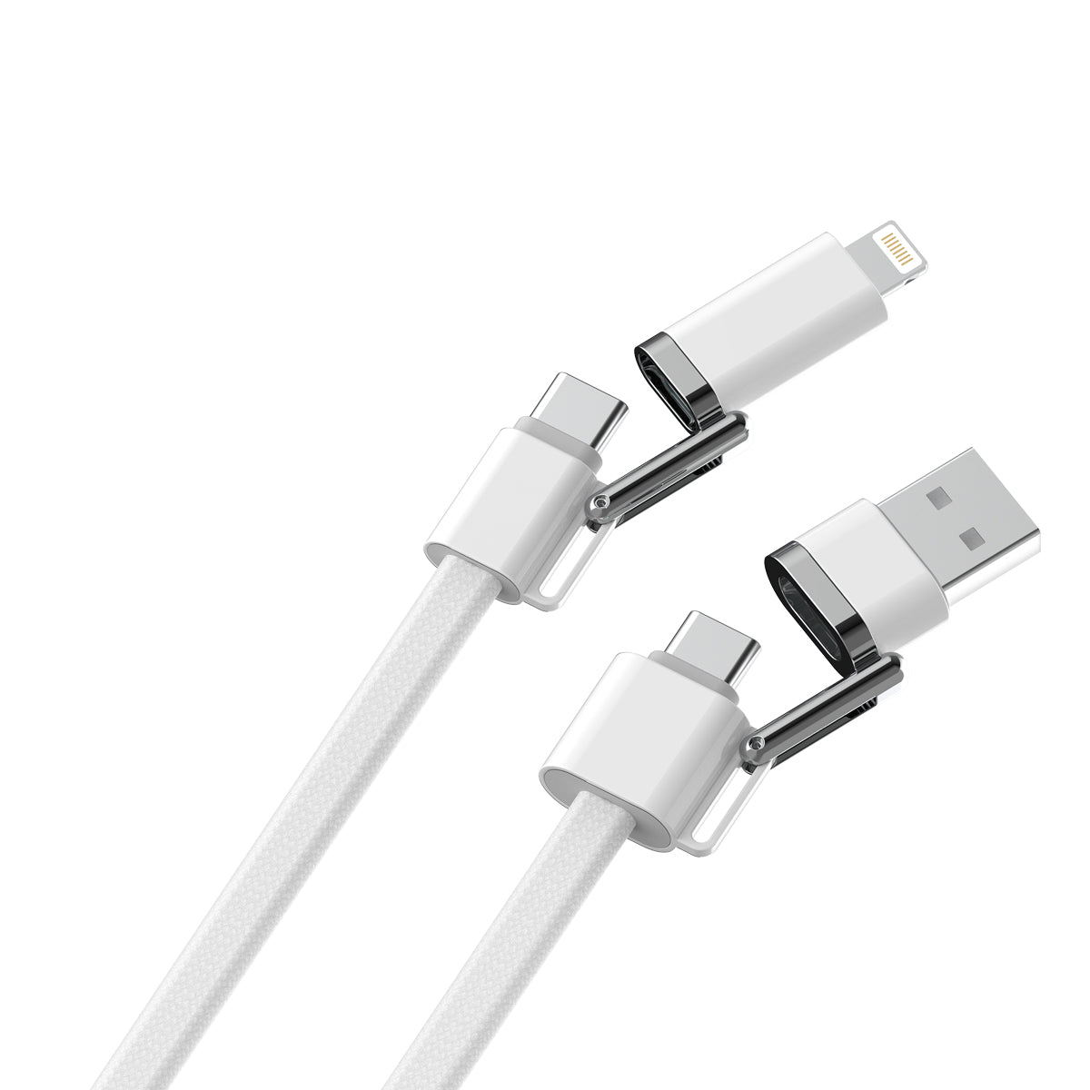 Apple Style 60-240W 4 in 1 Fast Charging Data Cable(1.5m/5ft）