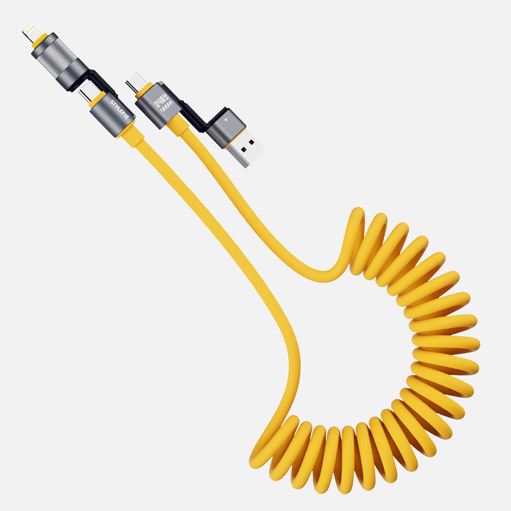 4-in-1 Fast Charge Coiled Cable
